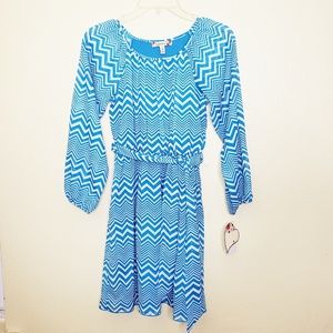 NWT Speechless 16 Girls Blue & White Stripe Dress